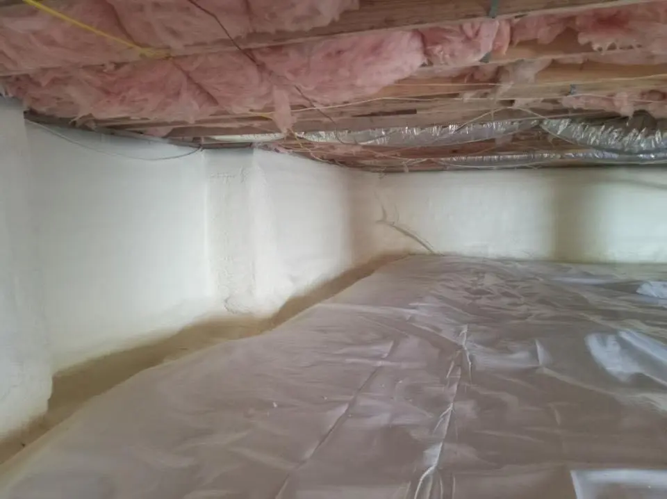 Crawl space encapsulation with closed-cell spray foam for Attic Insulation in Mullica
